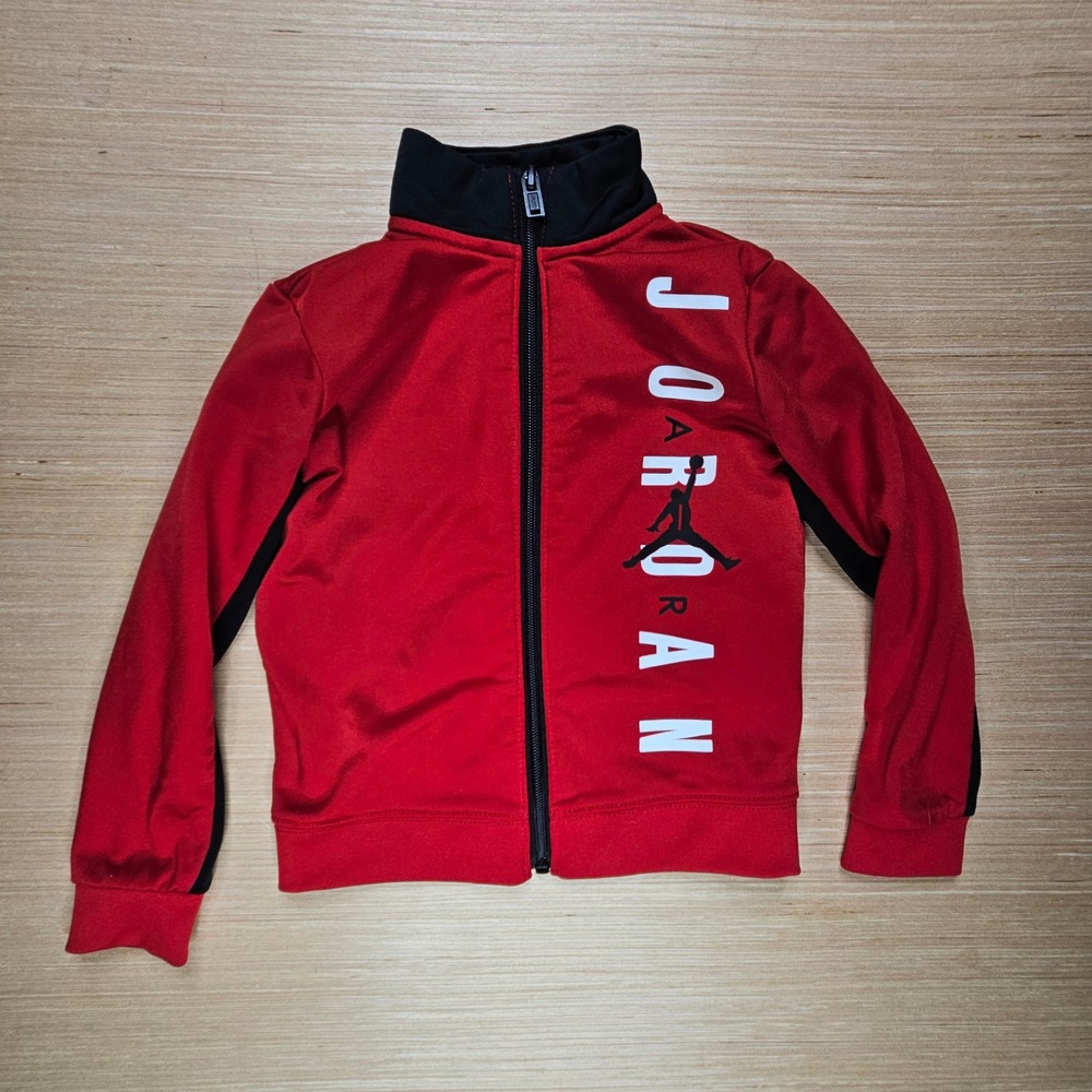 Jordan Track Jacket Boys 2T Red Full Zip Jumpman Logo Sportswear A230-KR5 223